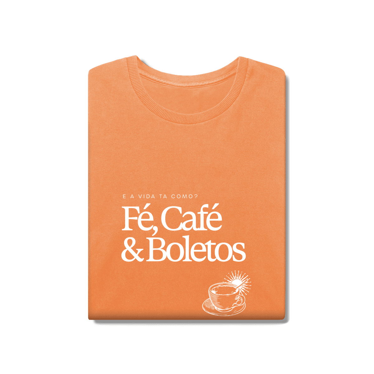 Fé, café & boletos • camiseta estonada, foto 4