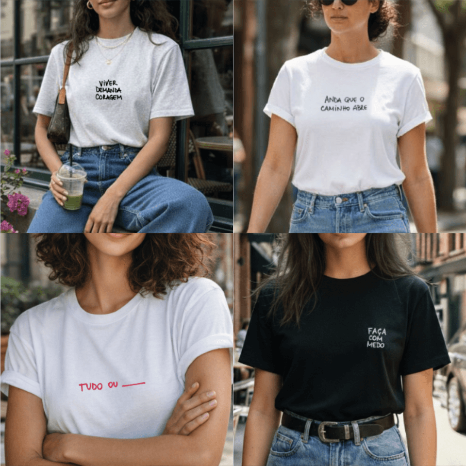 Kit com 4 • tshirt