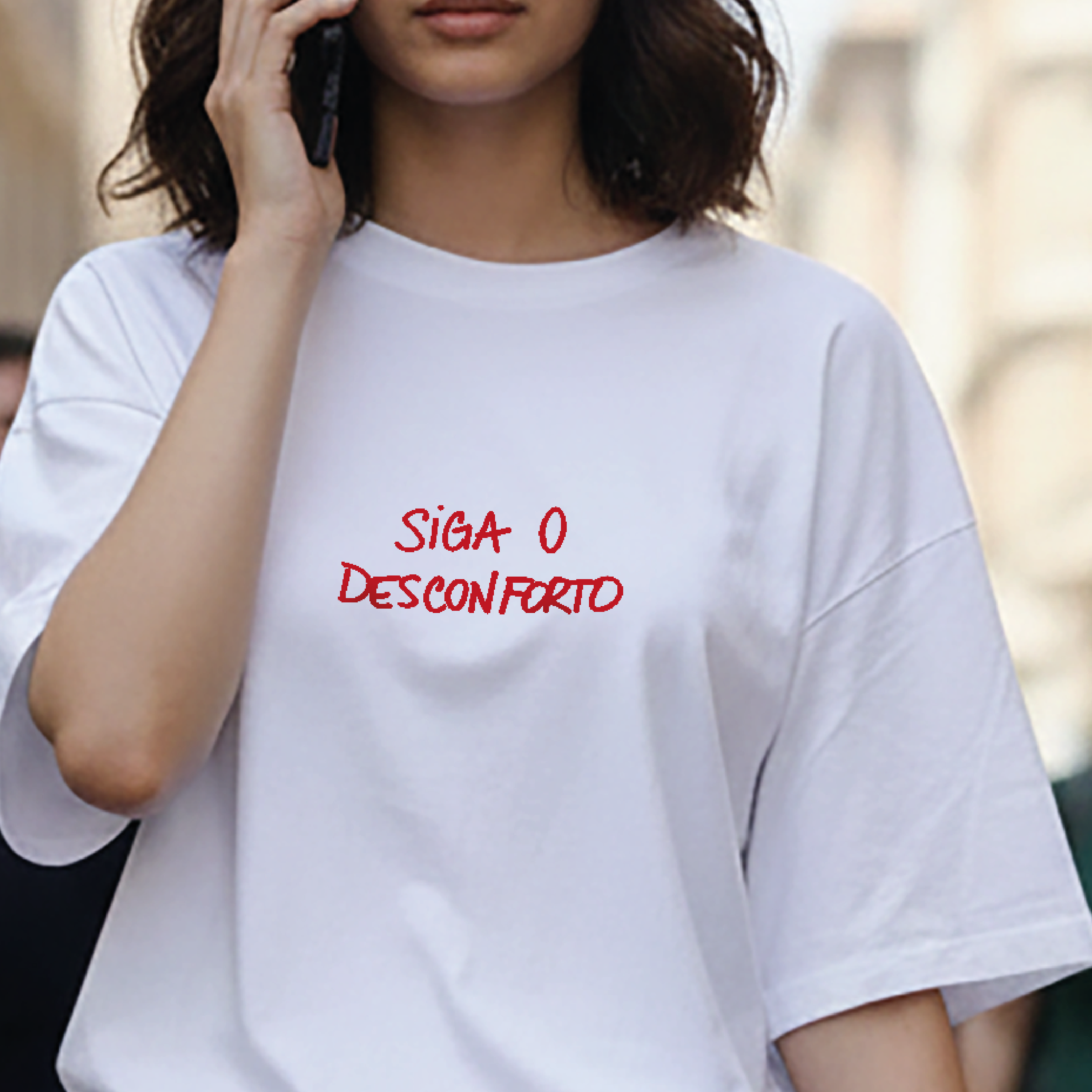 Siga o desconforto • oversized